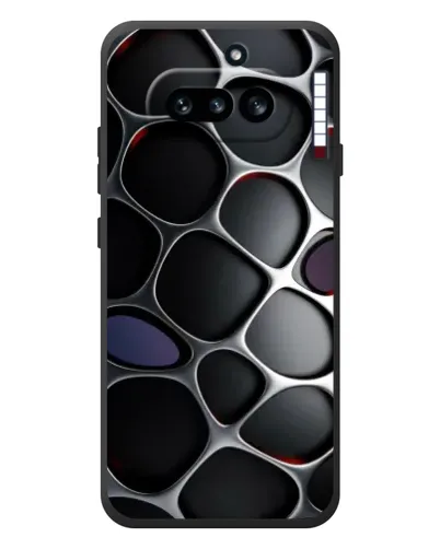 Чехол для Nothing Phone (4a) с картинкой «Объемная темная решетка»