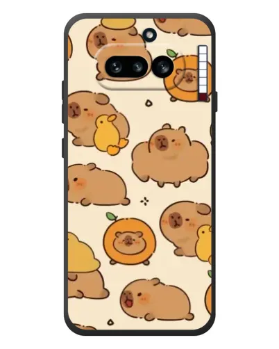 Чехол для Nothing Phone (4a) с картинкой «Капибары с апельсинами»