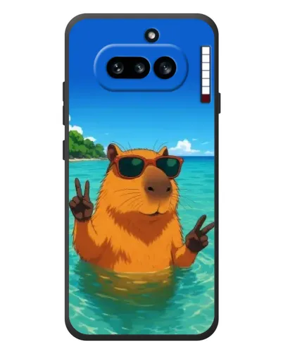 Чехол для Nothing Phone (4a) с картинкой «Морская капибара»