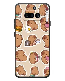 Чехол для Nothing Phone (4a) с картинкой «Капибары паттерн» Чехол для Nothing Phone (4a) с картинкой «Капибары паттерн»