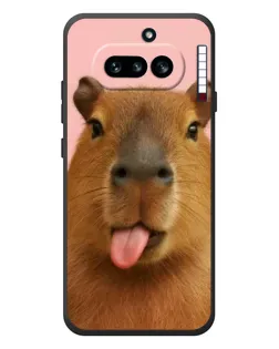 Чехол для Nothing Phone (4a) с картинкой «Капибара с языком» Чехол для Nothing Phone (4a) с картинкой «Капибара с языком»
