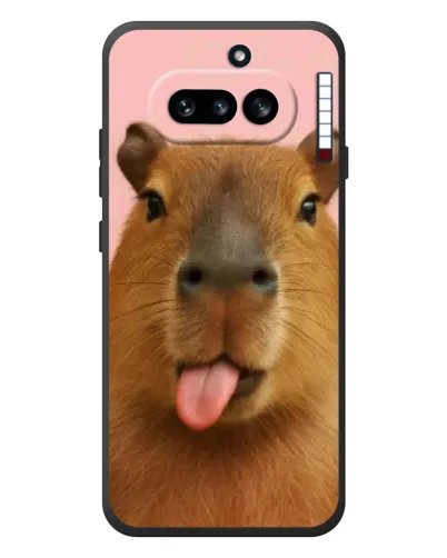Чехол для Nothing Phone (4a) с картинкой «Капибара с языком»