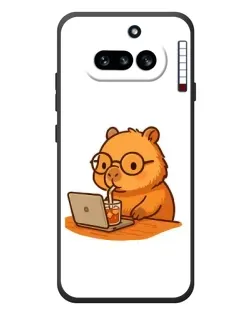 Чехол для Nothing Phone (4a) с картинкой «Капибара с ноутбуком» Чехол для Nothing Phone (4a) с картинкой «Капибара с ноутбуком»
