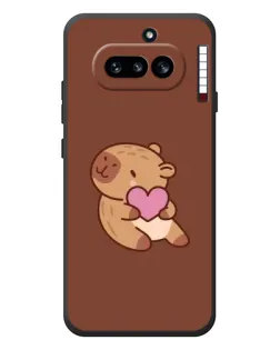 Чехол для Nothing Phone (4a) с картинкой «Капибара с сердцем» Чехол для Nothing Phone (4a) с картинкой «Капибара с сердцем»