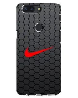 Чохол для OnePlus 5T з картинкою «Nike — карбонова сітка»