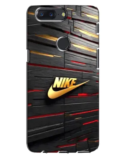 Чохол для OnePlus 5T з картинкою «Золотий Nike на металі»
