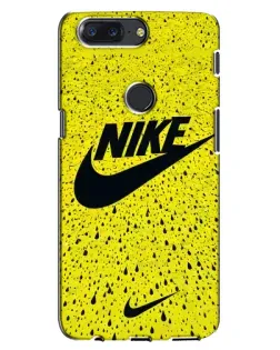 Чохол для OnePlus 5T з картинкою «Жовтий текстурний Nike»