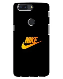 Чохол для OnePlus 5T з картинкою «Золотий логотип Nike»