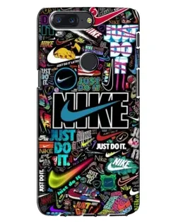 Чехол для OnePlus 5T с картинкой «Яркий коллаж Nike»