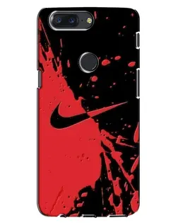 Чехол для OnePlus 5T с картинкой «Красные брызги Nike»