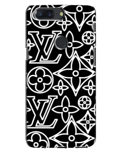 Чохол для OnePlus 5T з картинкою «Чорно-білий візерунок LV»