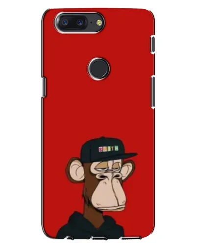 Чохол для OnePlus 5T з картинкою «Bored Ape — червоний фон»