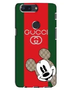 Чохол для OnePlus 5T з картинкою «Gucci — смуги та Міккі»