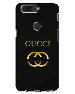 Чохол для OnePlus 5T з картинкою «Золотий логотип Gucci»