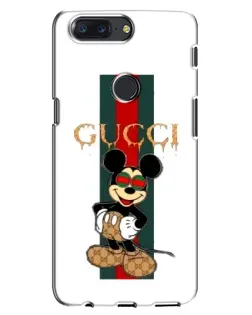 Чохол для OnePlus 5T з картинкою «Міккі Маус Gucci — смуги»
