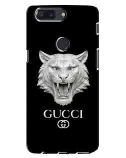 Чохол для OnePlus 5T з картинкою «Gucci — срібний лев»