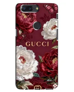 Чохол для OnePlus 5T з картинкою «Gucci — бордові троянди»