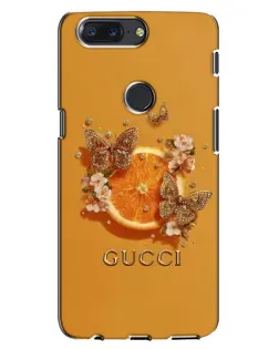Чохол для OnePlus 5T з картинкою «Gucci — золоті метелики»