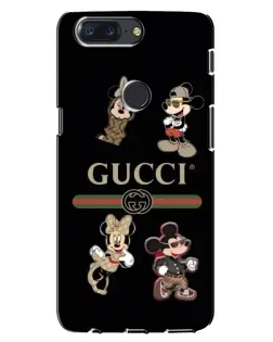 Чохол для OnePlus 5T з картинкою «Gucci — герої Disney та монограма»