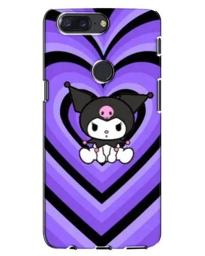 Чехол для OnePlus 5T с картинкой «Kuromi и фиолетовые сердца»