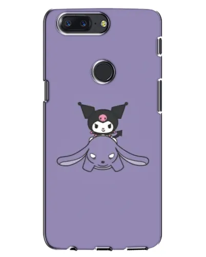 Чехол для OnePlus 5T с картинкой «Kuromi на лиловом фоне»