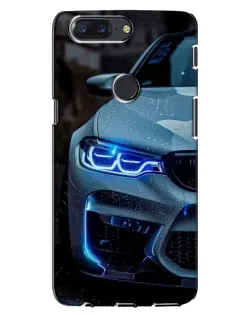 Чохол для OnePlus 5T з картинкою «Погляд BMW з синіми фарами»