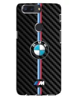 Чохол для OnePlus 5T з картинкою «Емблема BMW та карбон»