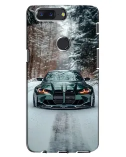 Чохол для OnePlus 5T з картинкою «BMW у зимовому лісі»