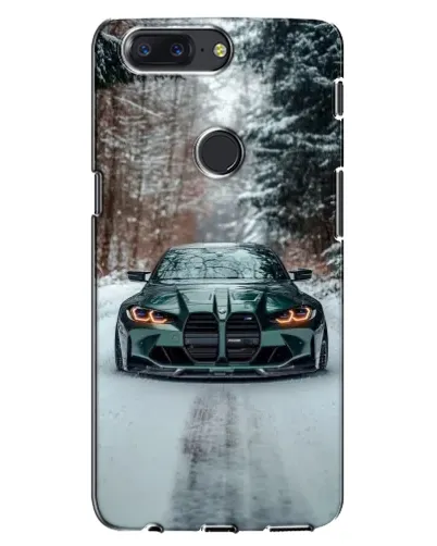 Чохол для OnePlus 5T з картинкою «BMW у зимовому лісі»