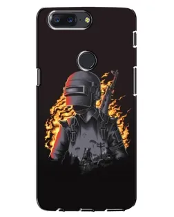 Чохол для OnePlus 5T з картинкою «PUBG — вогняний силует»