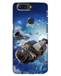 Чохол для OnePlus 5T з картинкою «Десант PUBG — стрибок»