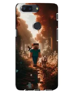 Чехол для OnePlus 5T с картинкой «Стив в лесу»