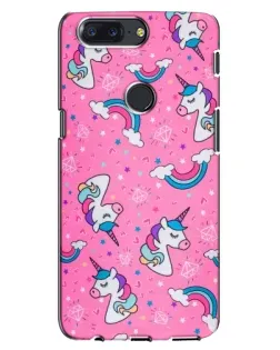 Чехол для OnePlus 5T с картинкой «Unicorn паттерн розовый»