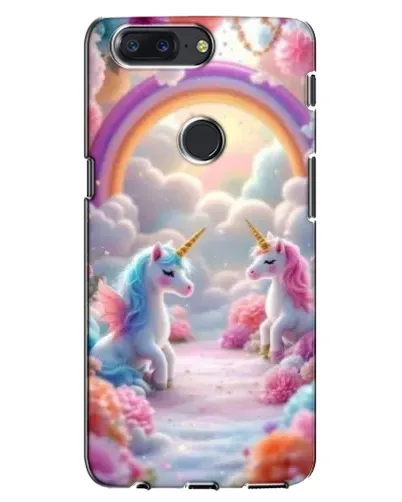 Чехол для OnePlus 5T с картинкой «Радуга и единороги» Чехол для OnePlus 5T с картинкой «Радуга и единороги»
