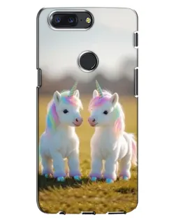 Чехол для OnePlus 5T с картинкой «Пара единорогов»