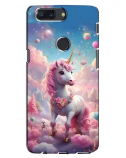 Чехол для OnePlus 5T с картинкой «Единорог среди облаков»