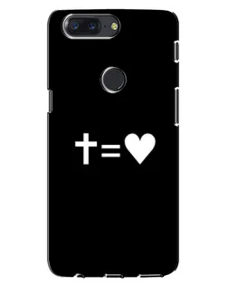Чехол для OnePlus 5T с картинкой «Крест и Сердце»