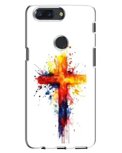 Чехол для OnePlus 5T с картинкой «Акварельный крест»