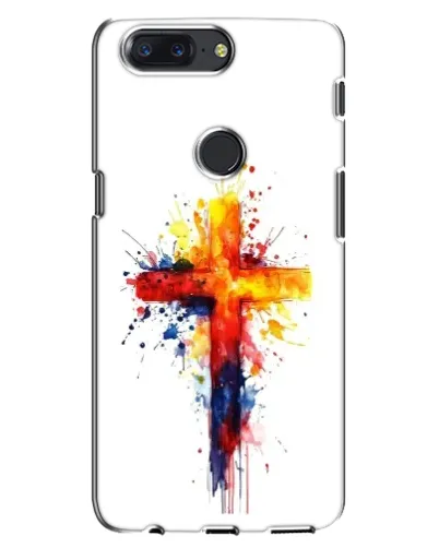 Чехол для OnePlus 5T с картинкой «Акварельный крест»