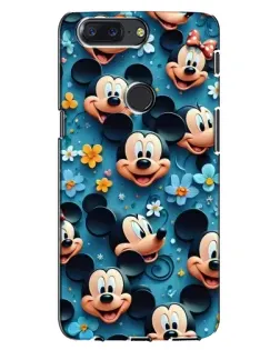 Чохол для OnePlus 5T з картинкою «Паттерн Міккі та Мінні»