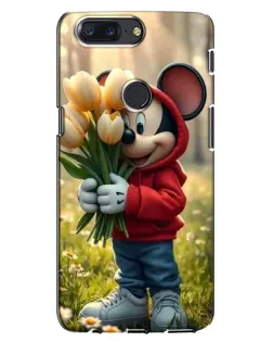 Чохол для OnePlus 5T з картинкою «Міккі з тюльпанами»