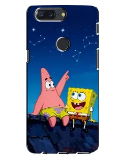 Чехол для OnePlus 5T с картинкой «Губка Боб и Патрик ночью»