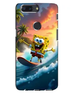 Чехол для OnePlus 5T с картинкой «Губка Боб серфингист»