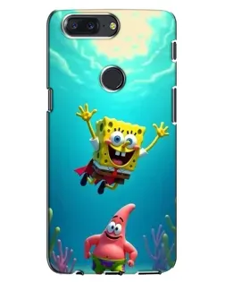 Чохол для OnePlus 5T з картинкою «Спанч Боб під водою»