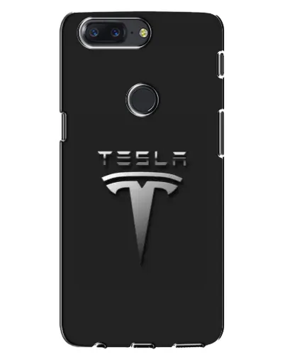 Чохол для OnePlus 5T з картинкою «Сталевий логотип Tesla»