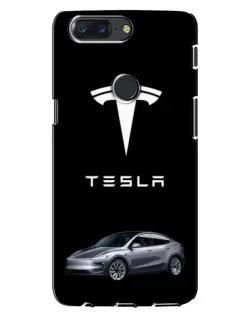Чохол для OnePlus 5T з картинкою «Tesla Model Y»