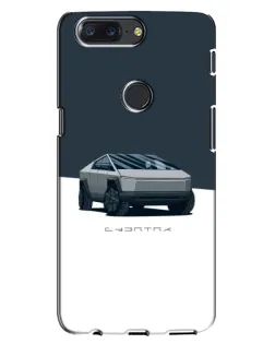 Чохол для OnePlus 5T з картинкою «Сріблястий Cybertruck Tesla»