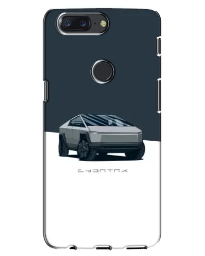 Чохол для OnePlus 5T з картинкою «Сріблястий Cybertruck Tesla»