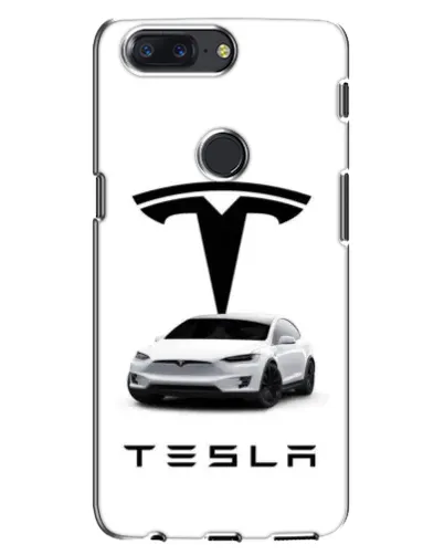 Чохол для OnePlus 5T з картинкою «Tesla White Style»