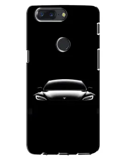 Чохол для OnePlus 5T з картинкою «Фари Tesla Night»